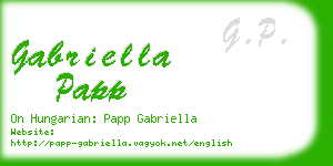 gabriella papp business card